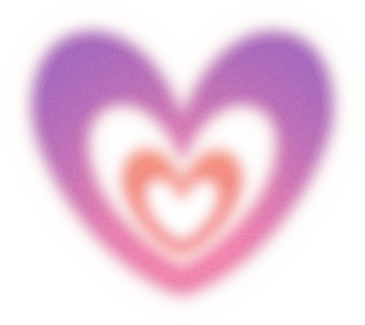 Buildable Abstract Glowing Gradient Aura Stacked Hearts