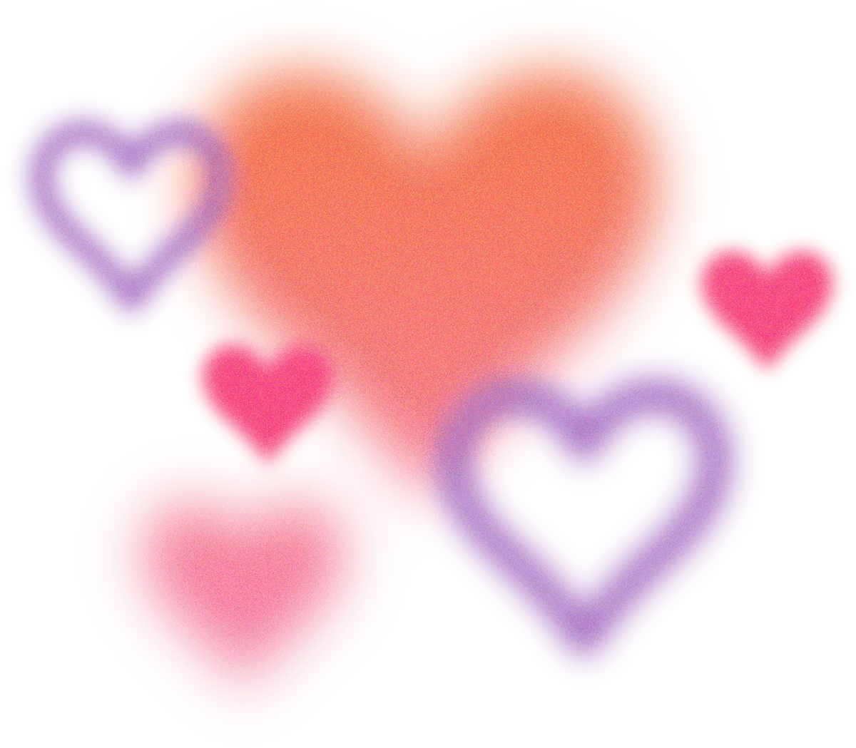 Buildable Abstract Glowing Gradient Aura Bokeh Hearts